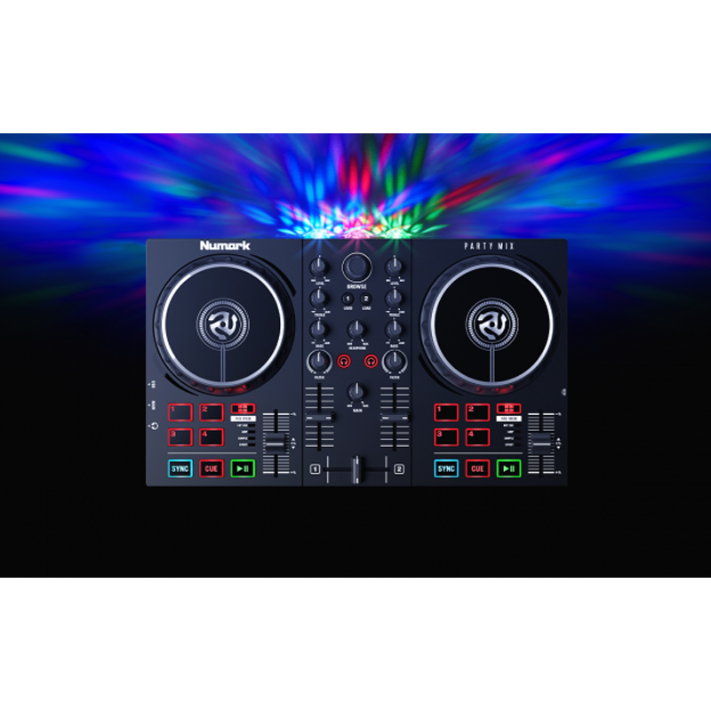新作入荷SALE即決◆新品◆送料無料Numark Party Mix II+HF175 / LEDパーティライト搭載 DJコントローラー+純正DJヘッドホン DJコントローラー