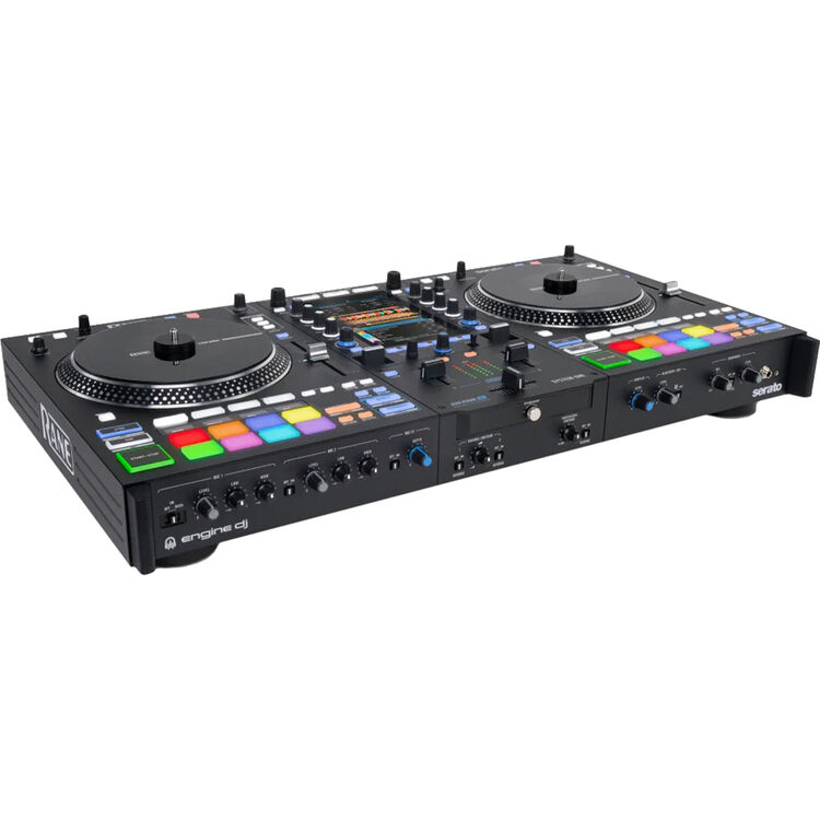 RANE SYSTEM ONE standalone motorized DJ system angled view